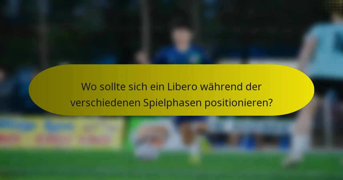 Wo sollte sich ein Libero während der verschiedenen Spielphasen positionieren?